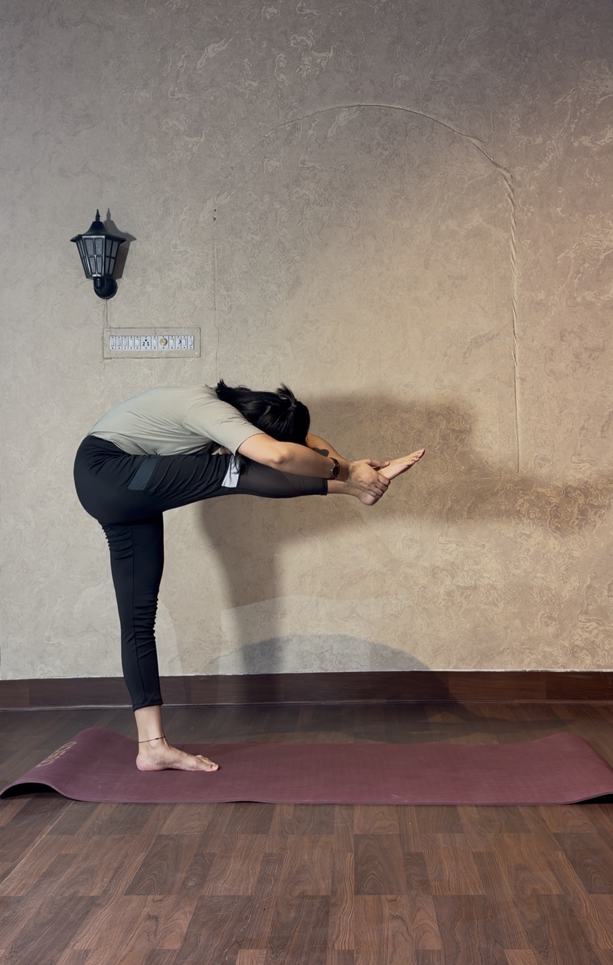 Priya demonstrating Dandayamana